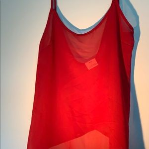 Pins and needles Red sheer top